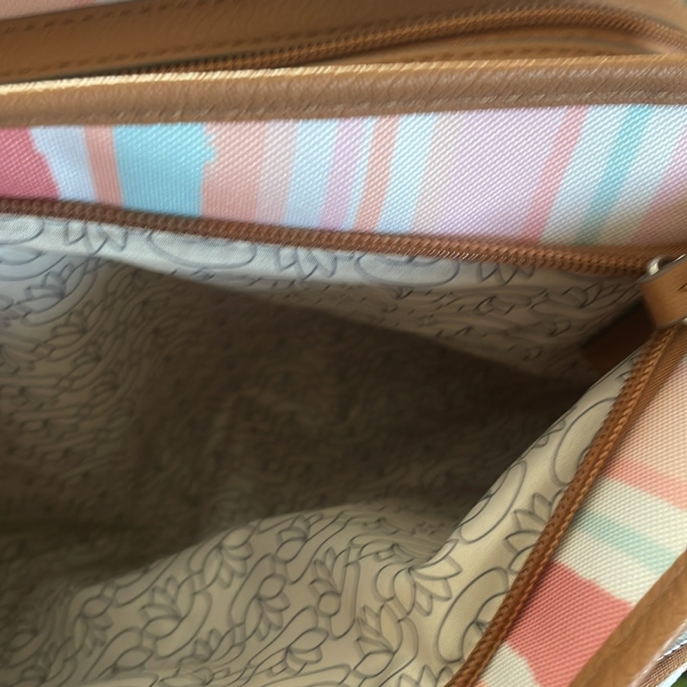 Lily Bloom NWT Painted Stripe Maggie Satchel Bag - Picture 13 of 17